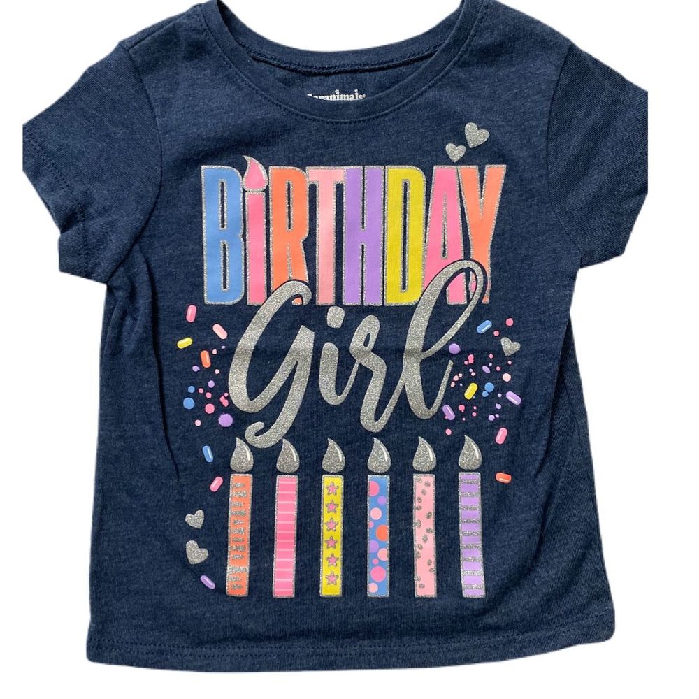 Garanimals 2T Girls “Birthday Girl” Navy T-Shirt
